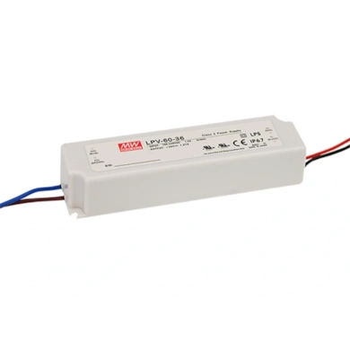 MEAN WELL LPV-60-24 Zasilacz impulsowy; LED; 60W; 24V; 2.5A; 90-264VAC; 127-370VDC; IP67