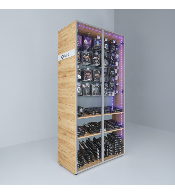 Stand Szafa Ekspozycyjna LED z Drzwiami Plex
